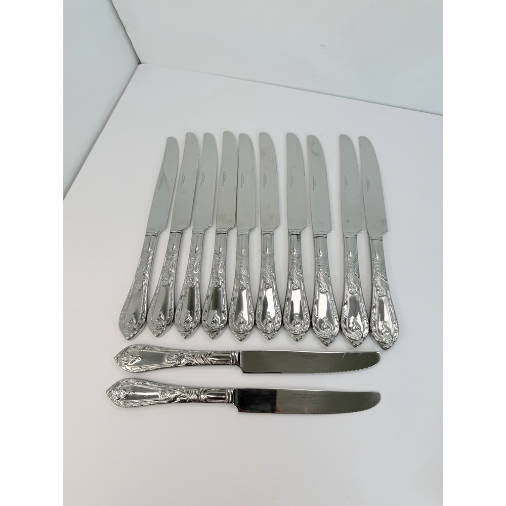 Reed and Barton Monique Select 18/10 Stainless Steel Dinner Knives Lot Of 12